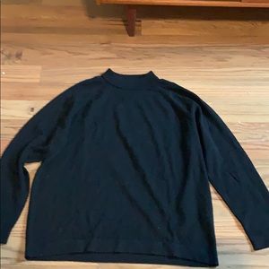 Second Layer mock neck black sweater